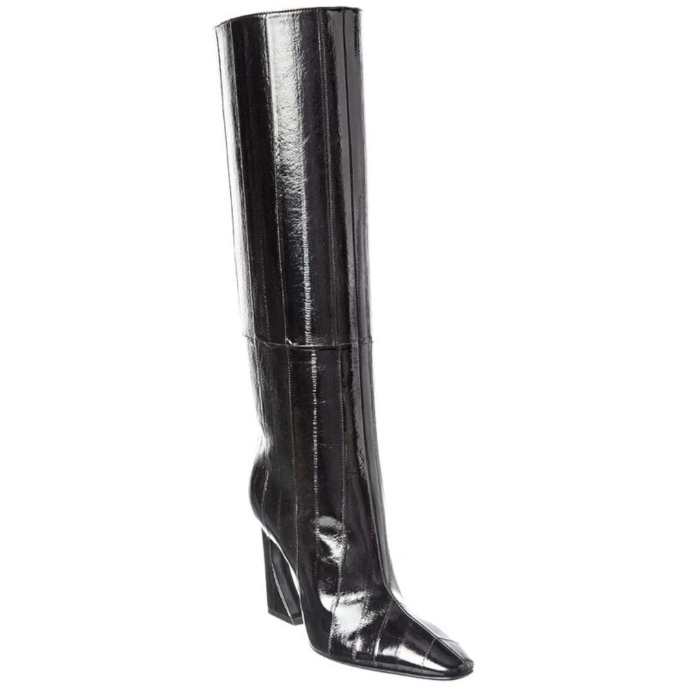 Fendi Arco Fine Patent Over-The-Knee Boot, Black